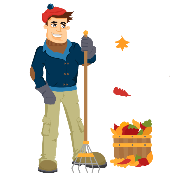 Gary Raking Leaves